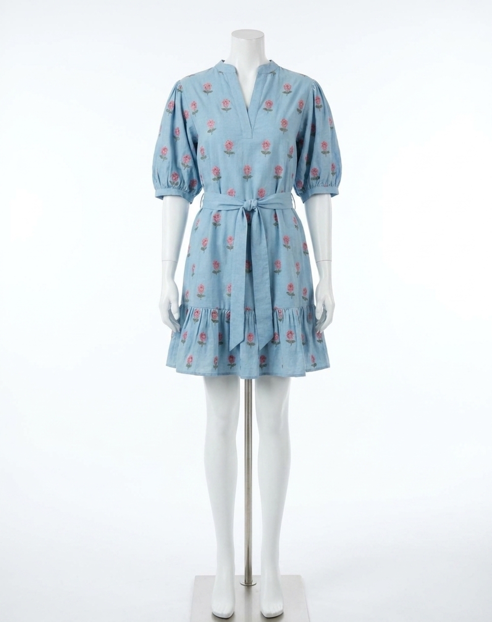 NEW IVY JANE embroidered flowers dress in blue